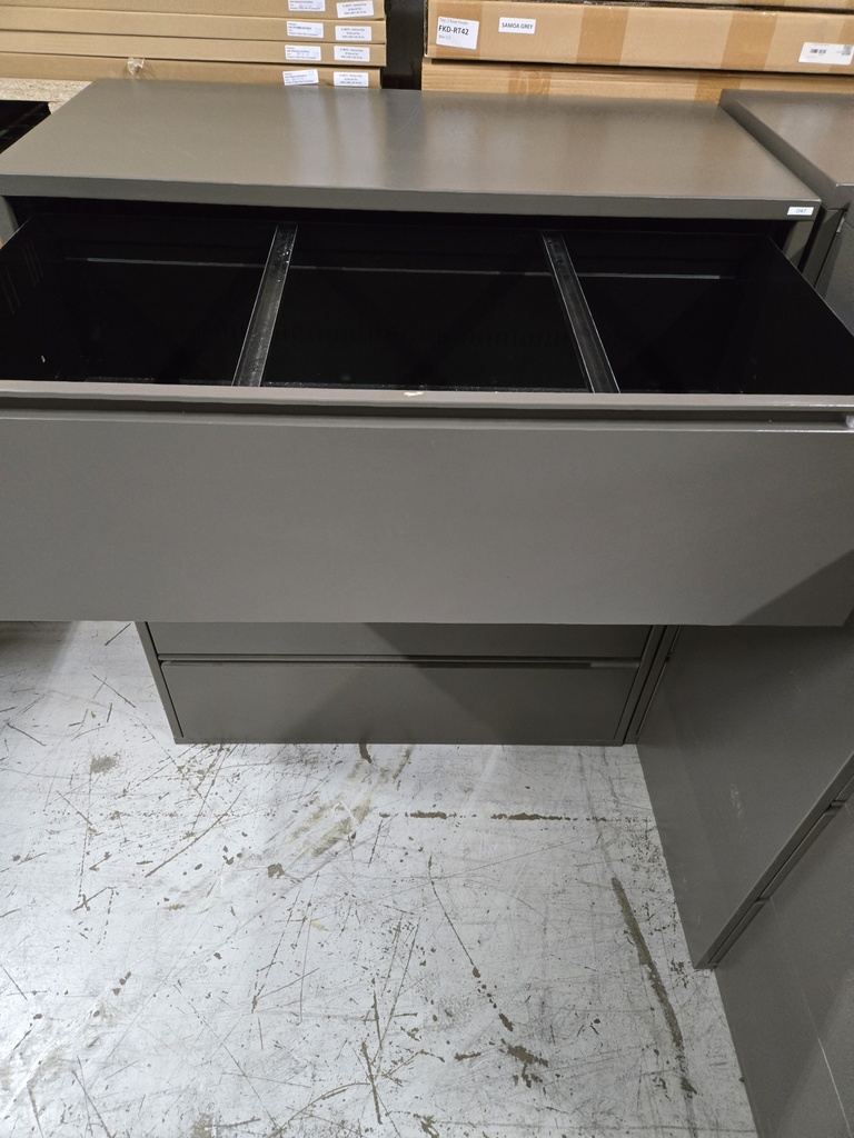 Meridian 42"x 49" 4dr Lateral File Dark Grey