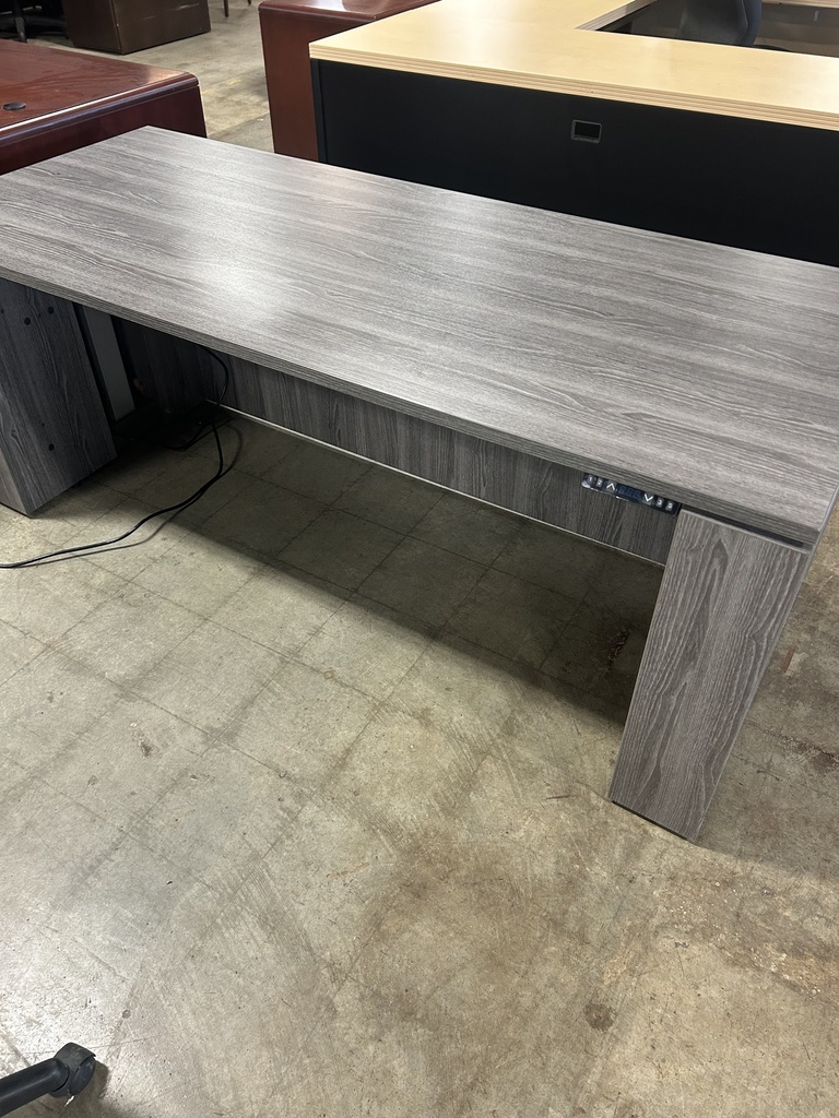 36" x 72" Sit to Stand w/End Caps & Modesty Panel - Gray