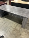 36" x 72" Sit to Stand w/End Caps & Modesty Panel - Gray