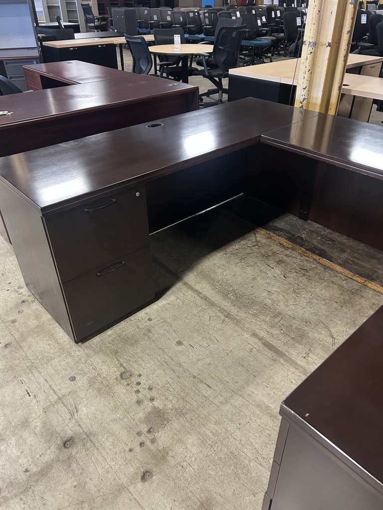 72x36x96 Veneer U Group LH Dark Walnut
