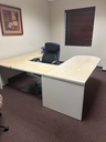 72x102 Knoll U-Shape D-Top w/Dbl Ped Credenza
