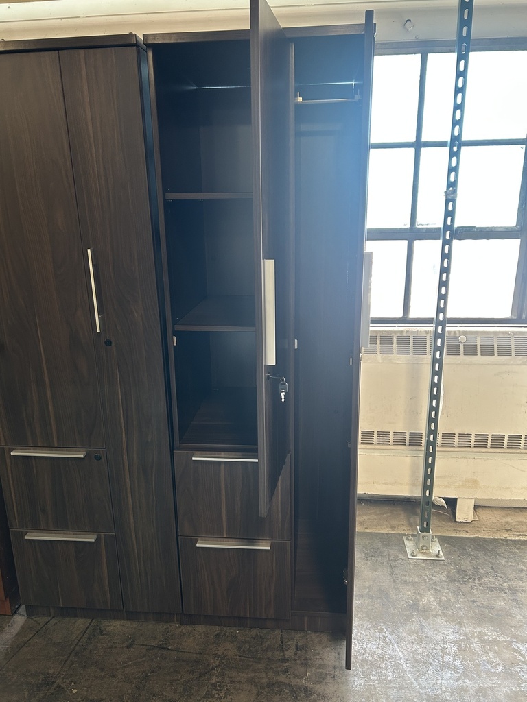 RH File/Storage Combo w/ Closet - Walnut