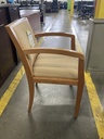 Maple Frame Tweed Fabric Side Chairs     