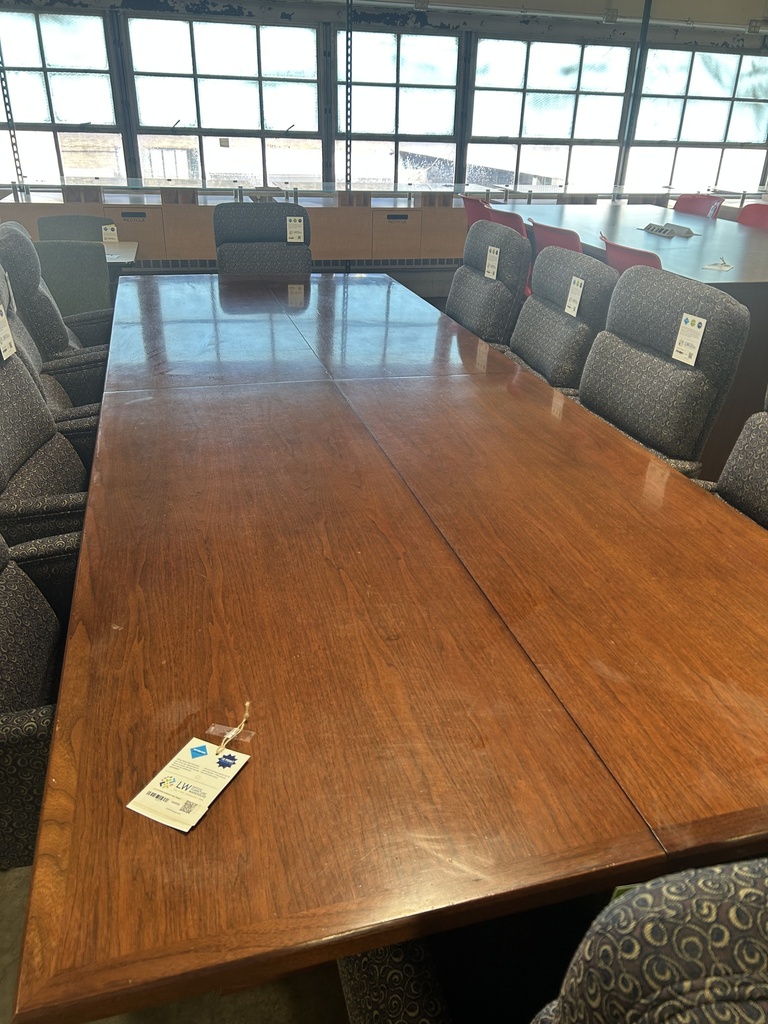 12' x 4.5' 4 Piece Conference Table - Walnut