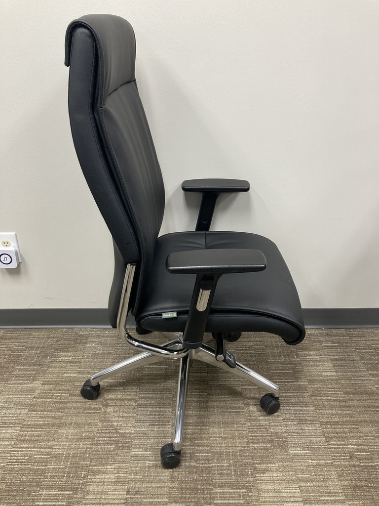 CD-2103HB-AA Alto Blk Leather High Back, Adj Arm Chair