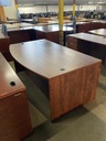 42"X72" Bowfront Desk Double Ped (Cherry V1)