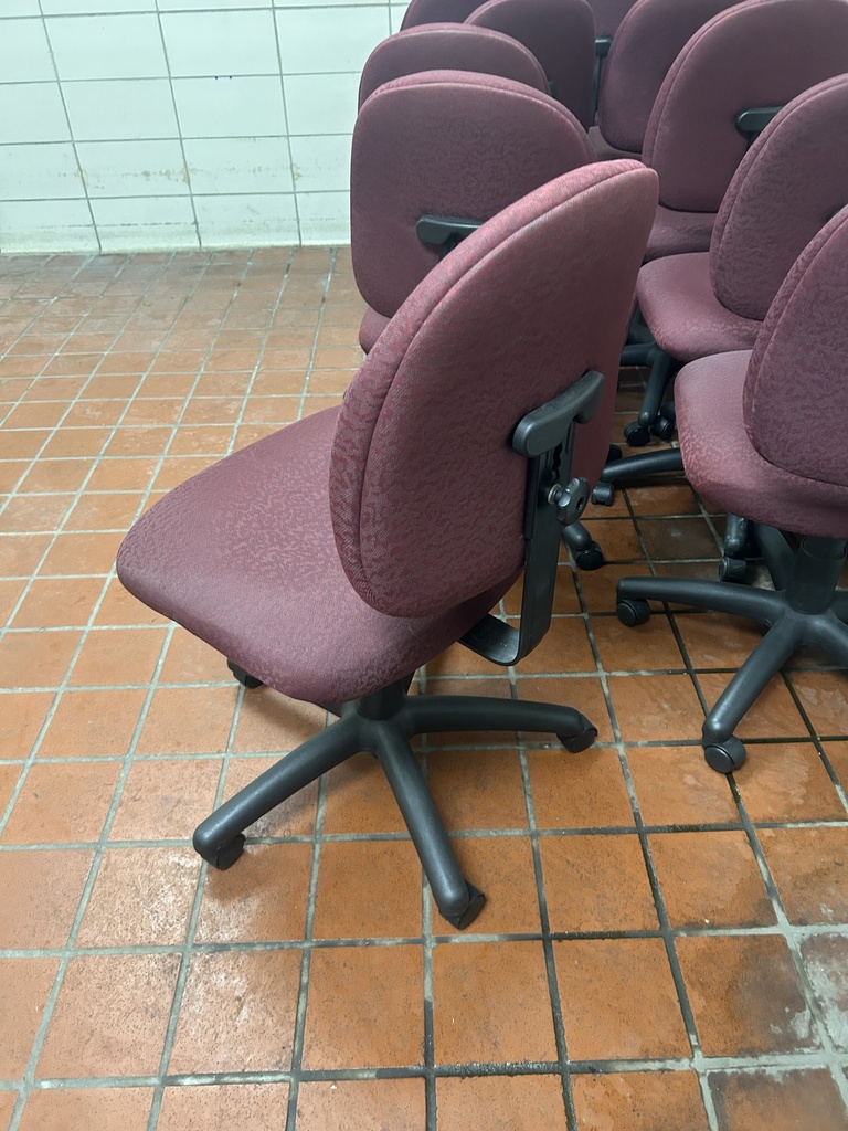 Maroon Armless Task Chair 