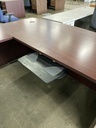 L-Desk Single Ped (Mahogany)