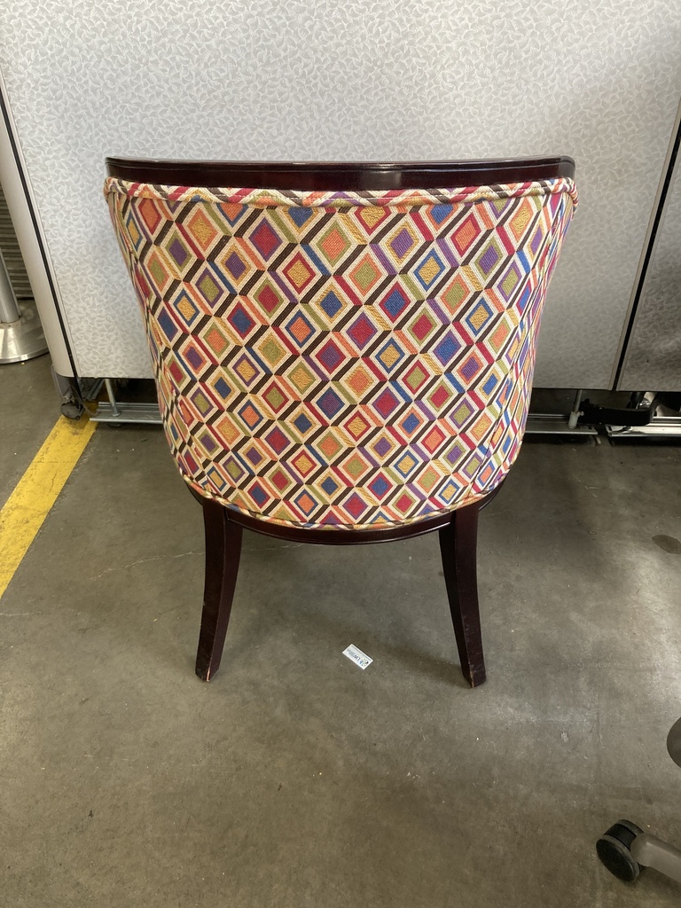 Lobby Chair Colorful Diamond Pattern 