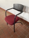 Stacking Side Chair Black and Red