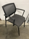 SitOnIt Black Silver Pattern Stacking Chair