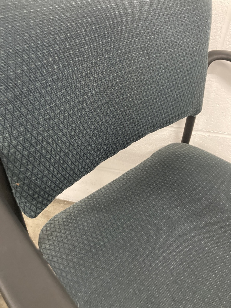 Green Diamon Pattern Stacking Chair
