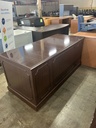 30x66 Traditional Desk /Single BBF Ped - Walnut 