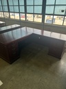 72x85 L-shaped Mahogany Hon National Desk