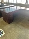 72x85 L-shaped Mahogany Hon National Desk