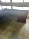 72x85 L-shaped Mahogany Hon National Desk