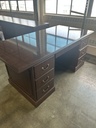 36x72 Traditional RH L Desk Dbl Ped w/Matching Credenza - 