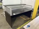 36x72 Reception Desk Glass Front (no file drawers) Mocha 