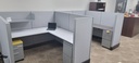 Euroline 6x6-53" tall Single workstation sgl ped  **New**