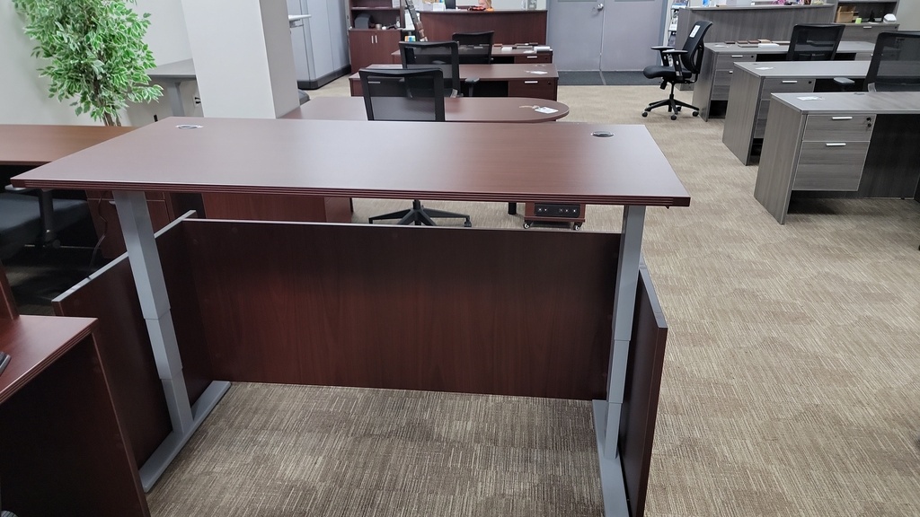 Euroline 30x66 Mahogany sit stand w desk surround k268 