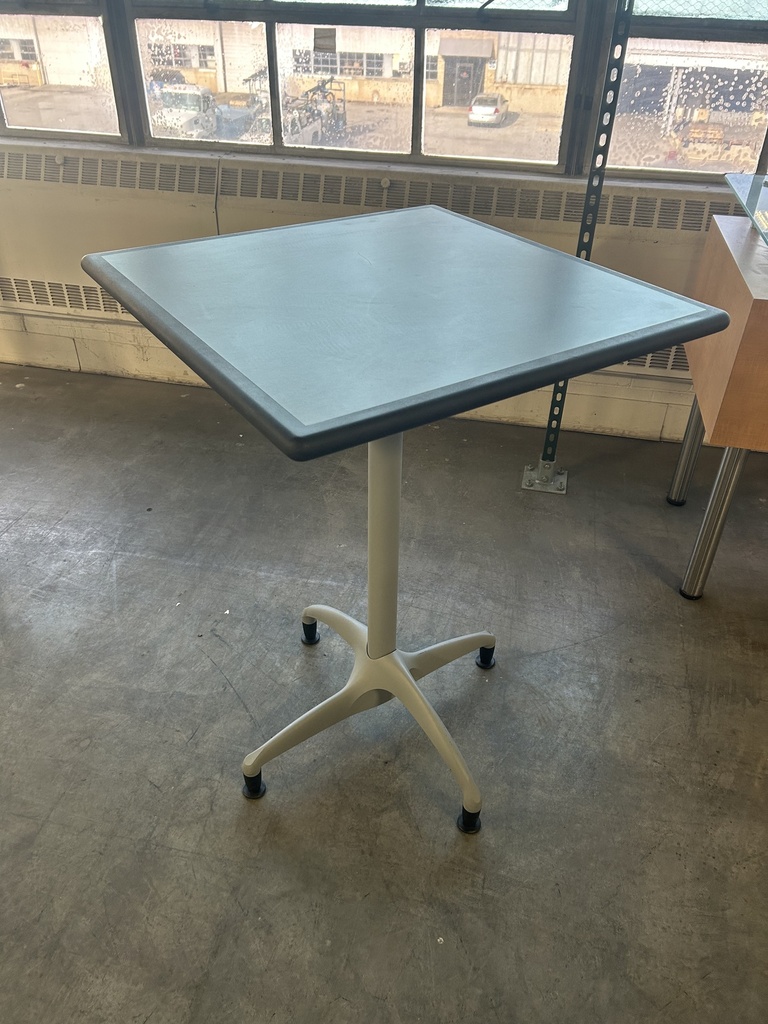 30"x 30" High Top Table - Grey top w/black trim