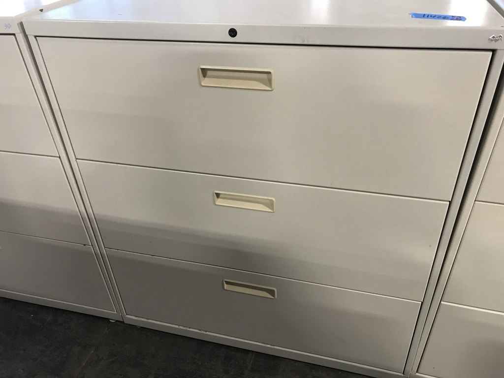 42"- 3 Drawer Lateral- Putty