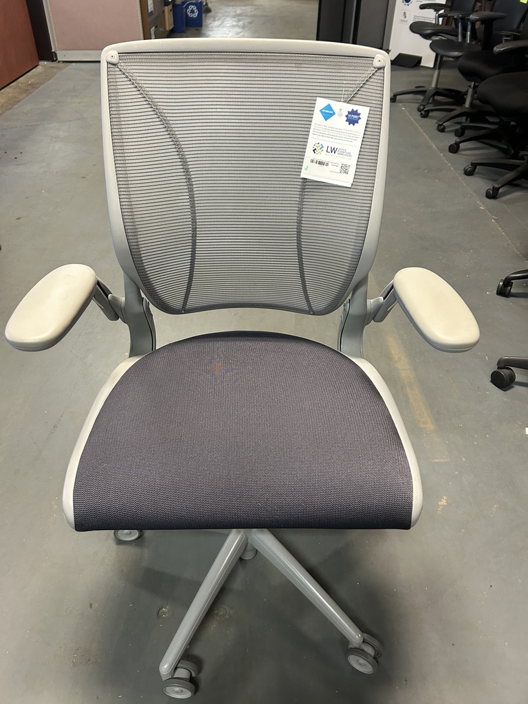 Humanscale Diffrient Mesh Back Task Chair-Charcoal/Purple