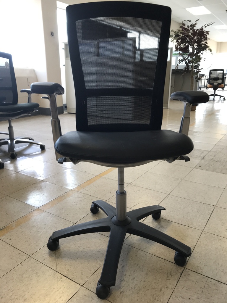 Knoll Life 4D Task Chair Black - Mesh Back/Vinyl Seat BLK BASE