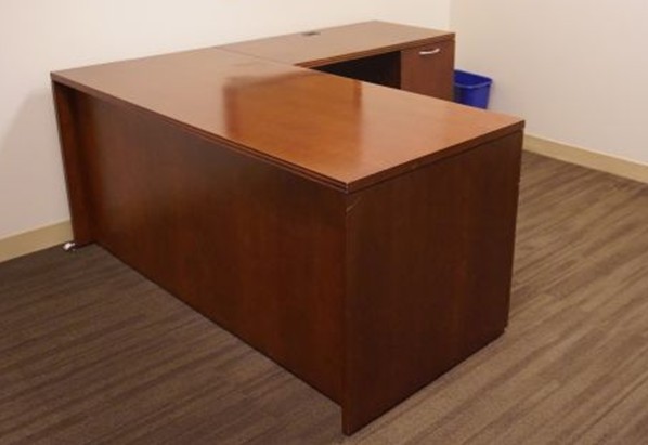 36x72 Dbl ped RH desk 24x48 return  