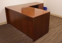36x72 Dbl ped RH desk 24x48 return  