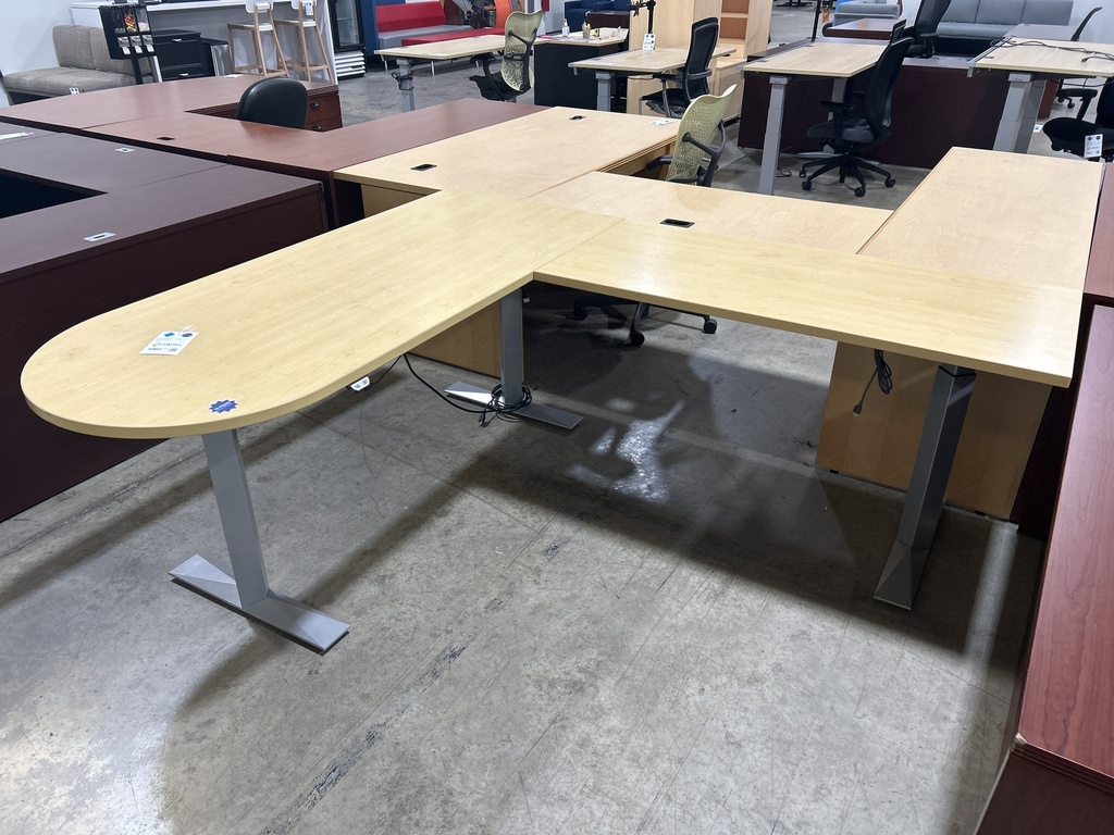72x84 Kimball RH L Shape Sit Stand
