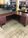Hon 72x30x78 Laminate L Shape LH Desk Mahogany