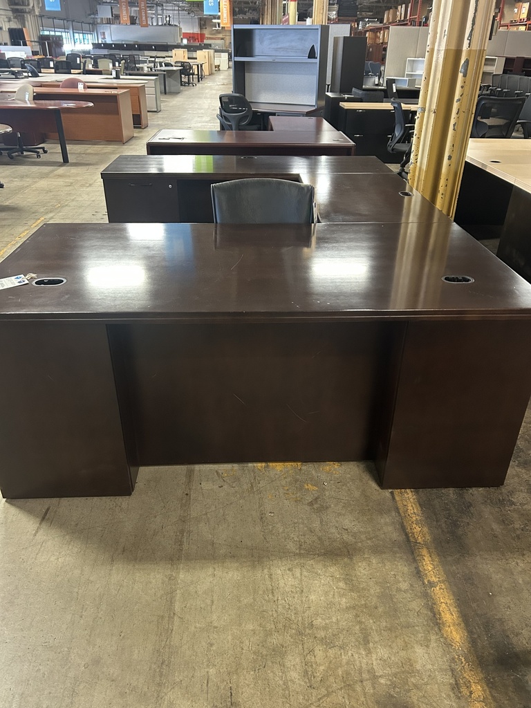 72x36x96 Veneer U Group LH Dark Walnut