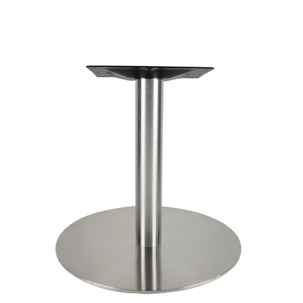 COE OfficeSource OS Reception Tables Coffee Height Round Base- brushed aluminum