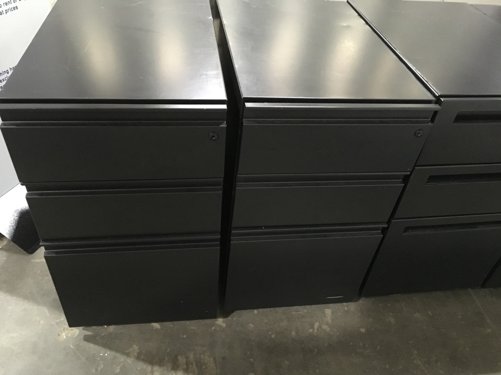 3 Drawer Black Mobile files