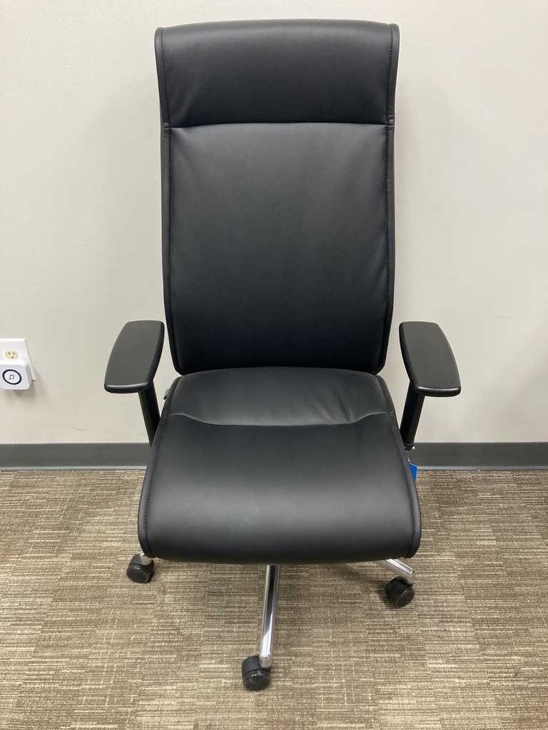 CD-2103HB-AA Alto Blk Leather High Back, Adj Arm Chair
