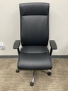 CD-2103HB-AA Alto Blk Leather High Back, Adj Arm Chair
