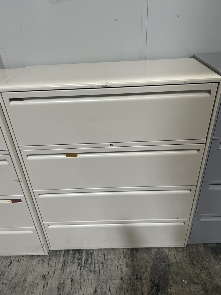 42" (4) Drawer Haworth File Cabinet - Tan
