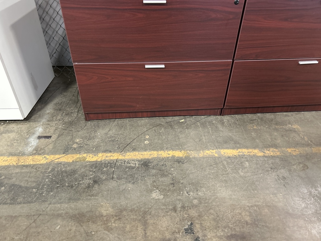 36" Mahogany (2) Drawer Lateral Cabinet 