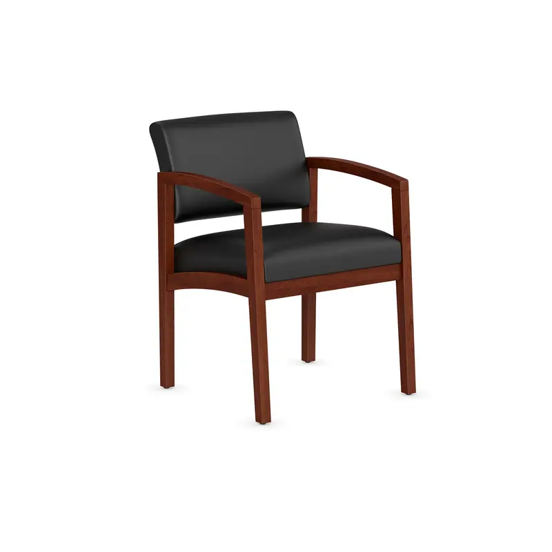 DK WOOD GUEST BLK BONDED LEATHER CHERRY (PRM-1700-BK/CH) NEW 