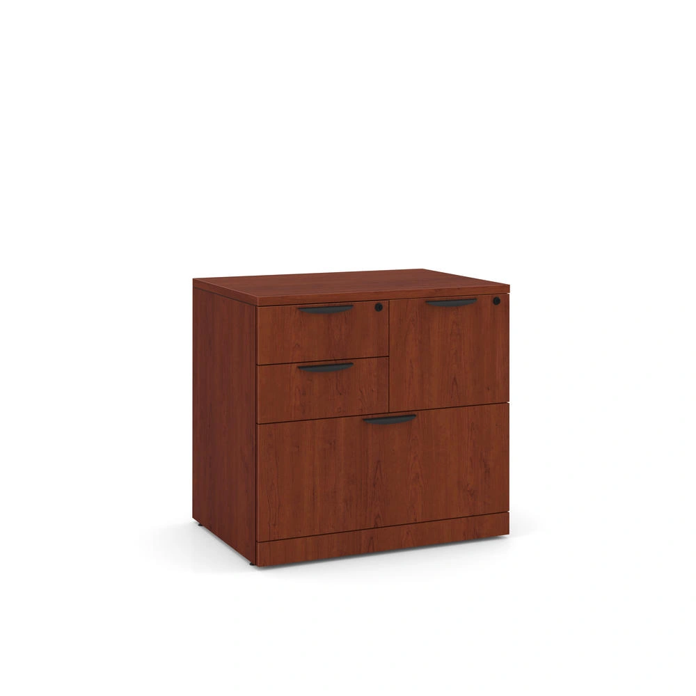 Combination LATERAL FILE Cabinet, CHERRY, 30"w