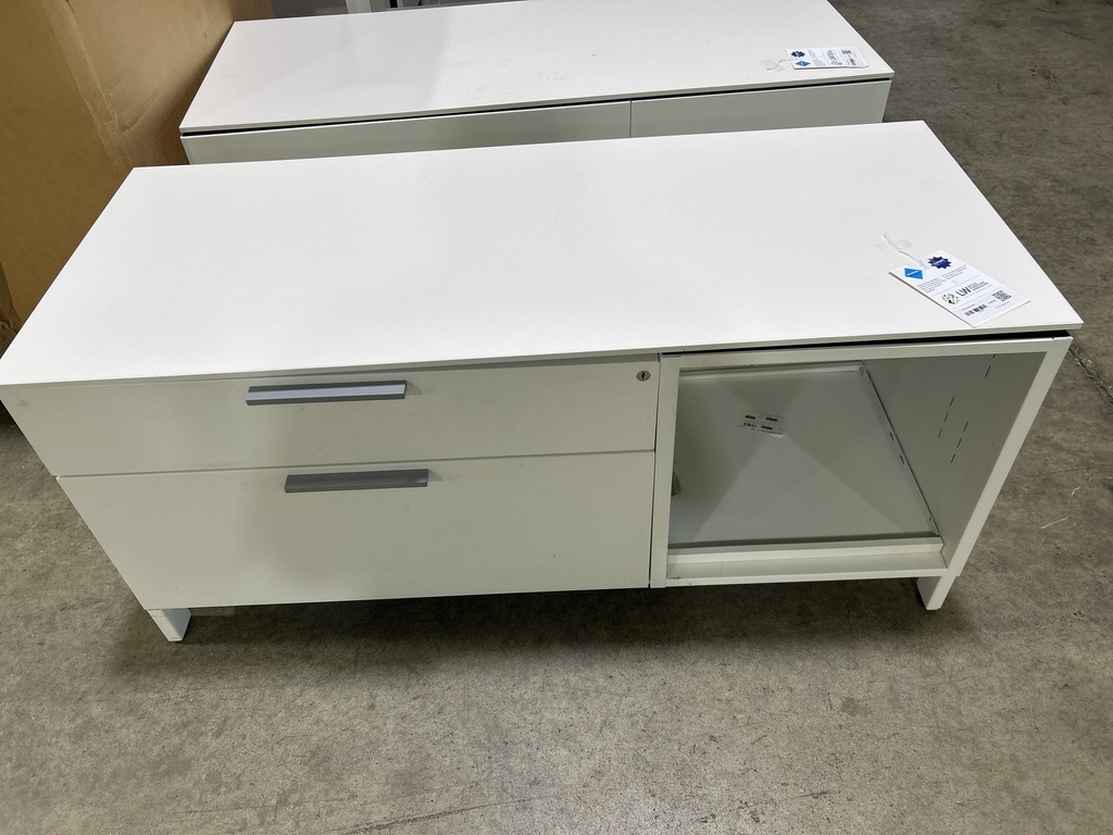 48" Herman Miller Open Shelf w/Storage -White