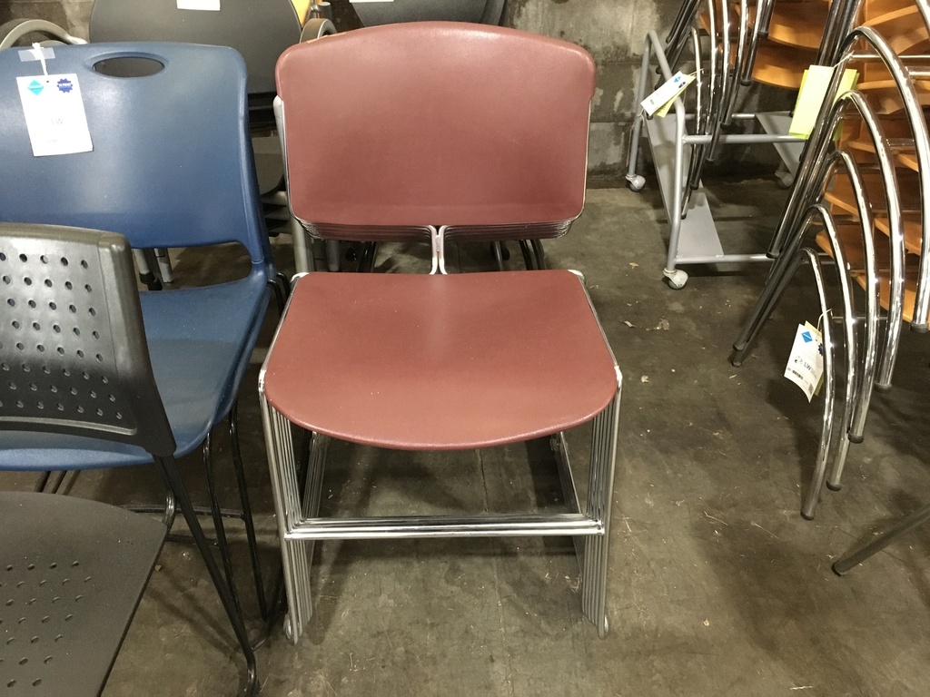 Maroon Plastic Stack Chair