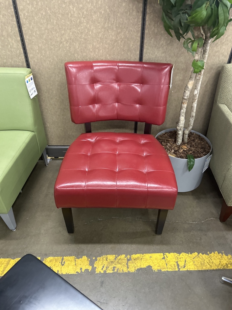 Red Vinyl Lobby Chair