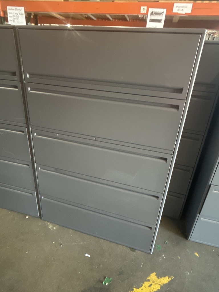 42" Gray Haworth Five High Lateral File