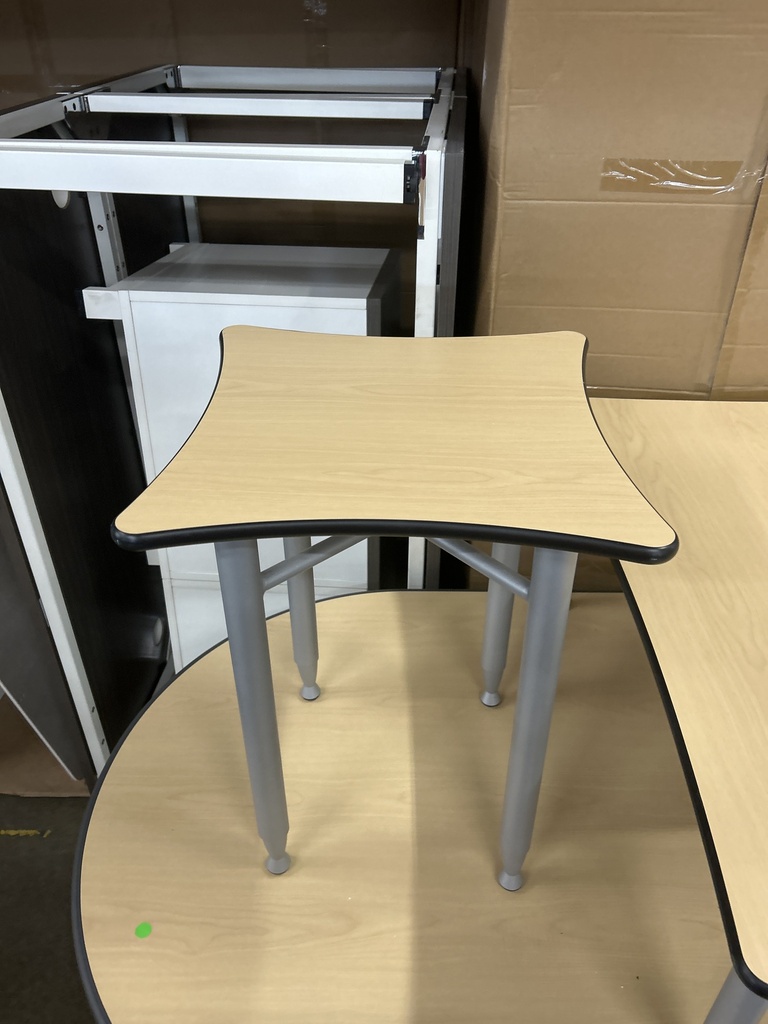 18x18 Blonde Haworth Side Table w/Black Trim