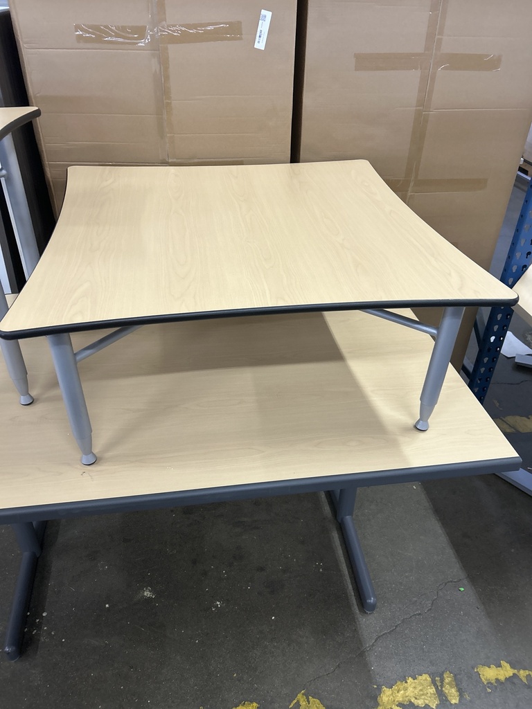 36x36 Blonde Haworth Side Table w/Black Trim