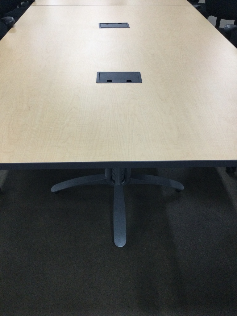 5'x15' Blonde Conference Table w/Power