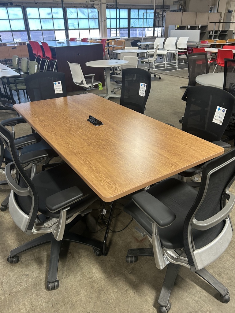 6' x 3' Conference Table w/Power - Walnut