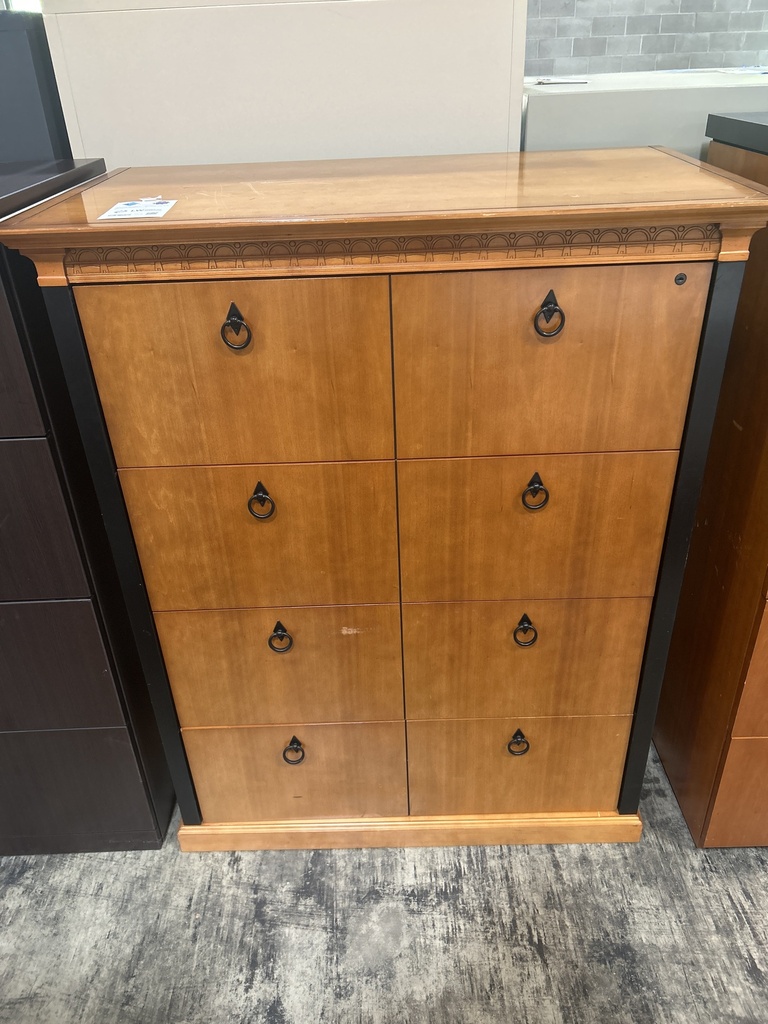 36" Kimball Wood Lat. 4 Drawer- Honey 